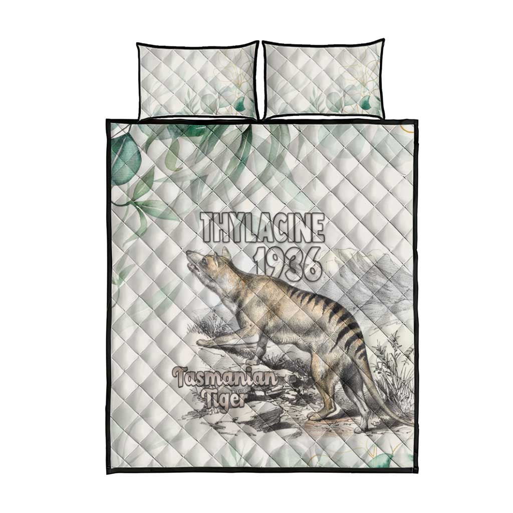 Australia Tasmanian Tiger Quilt Bed Set Memorial 1936 Thylacine - Aussie Hoodie