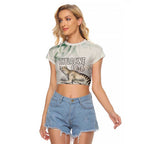 Australia Tasmanian Tiger Raglan Cropped T Shirt Memorial 1936 Thylacine - Aussie Hoodie