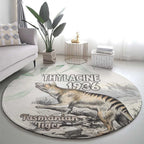 Australia Tasmanian Tiger Round Carpet Memorial 1936 Thylacine - Aussie Hoodie