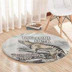 Australia Tasmanian Tiger Round Carpet Memorial 1936 Thylacine - Aussie Hoodie
