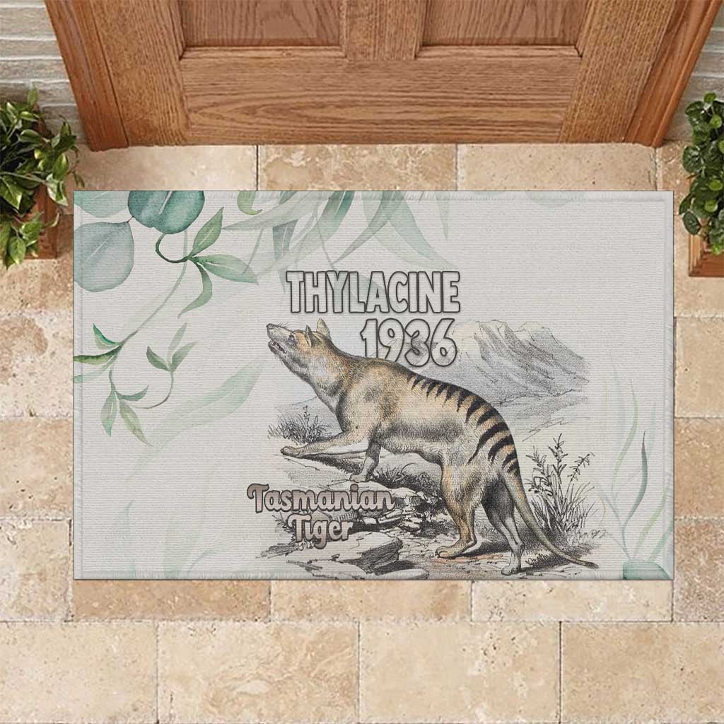 Australia Tasmanian Tiger Rubber Doormat Memorial 1936 Thylacine - Aussie Hoodie