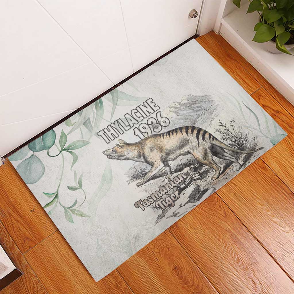 Australia Tasmanian Tiger Rubber Doormat Memorial 1936 Thylacine - Aussie Hoodie