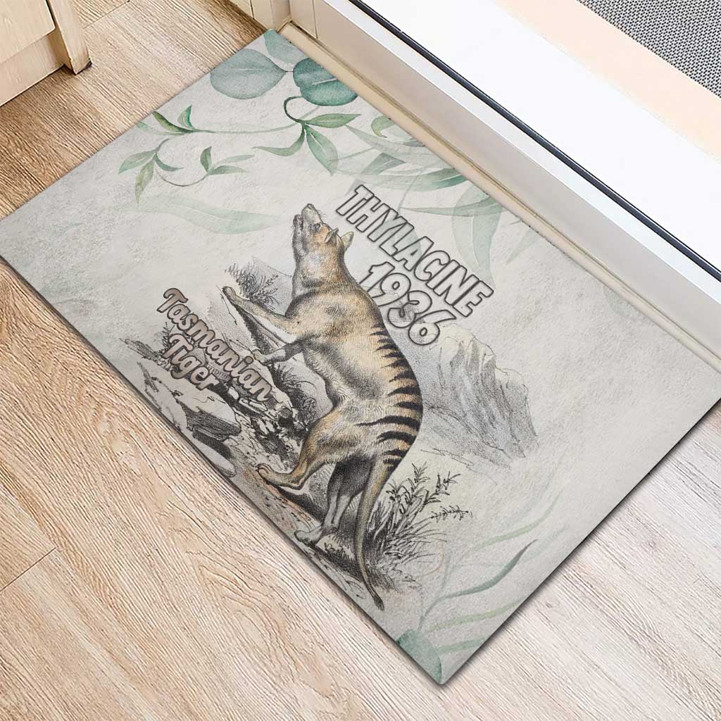 Australia Tasmanian Tiger Rubber Doormat Memorial 1936 Thylacine - Aussie Hoodie