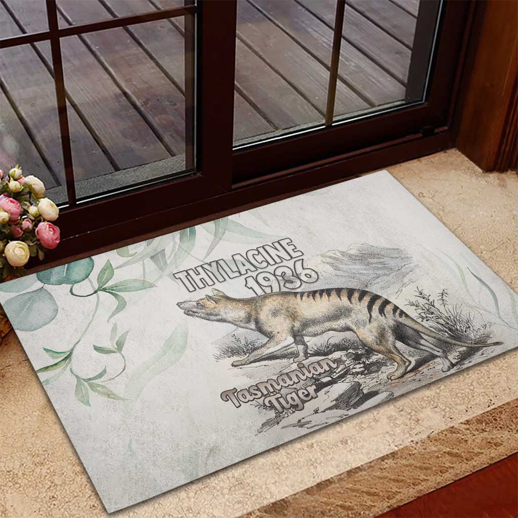 Australia Tasmanian Tiger Rubber Doormat Memorial 1936 Thylacine - Aussie Hoodie