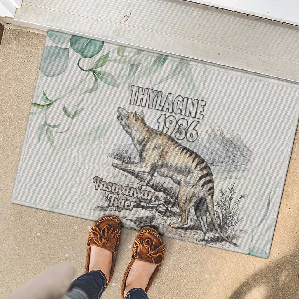 Australia Tasmanian Tiger Rubber Doormat Memorial 1936 Thylacine - Aussie Hoodie