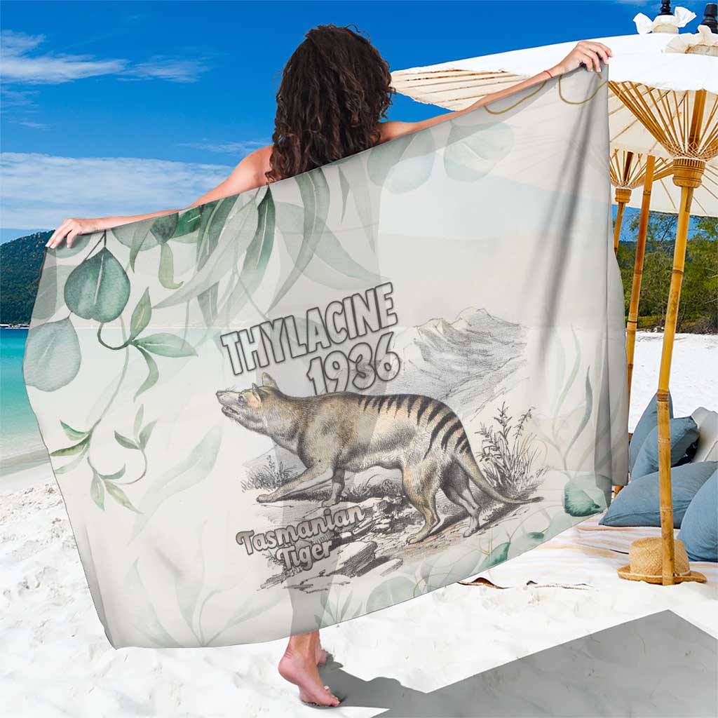 Australia Tasmanian Tiger Sarong Memorial 1936 Thylacine - Aussie Hoodie
