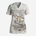 Australia Tasmanian Tiger Scrub Top Memorial 1936 Thylacine - Aussie Hoodie