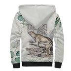 Australia Tasmanian Tiger Sherpa Hoodie Memorial 1936 Thylacine - Aussie Hoodie