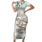 Australia Tasmanian Tiger Short Sleeve Bodycon Dress Memorial 1936 Thylacine - Aussie Hoodie