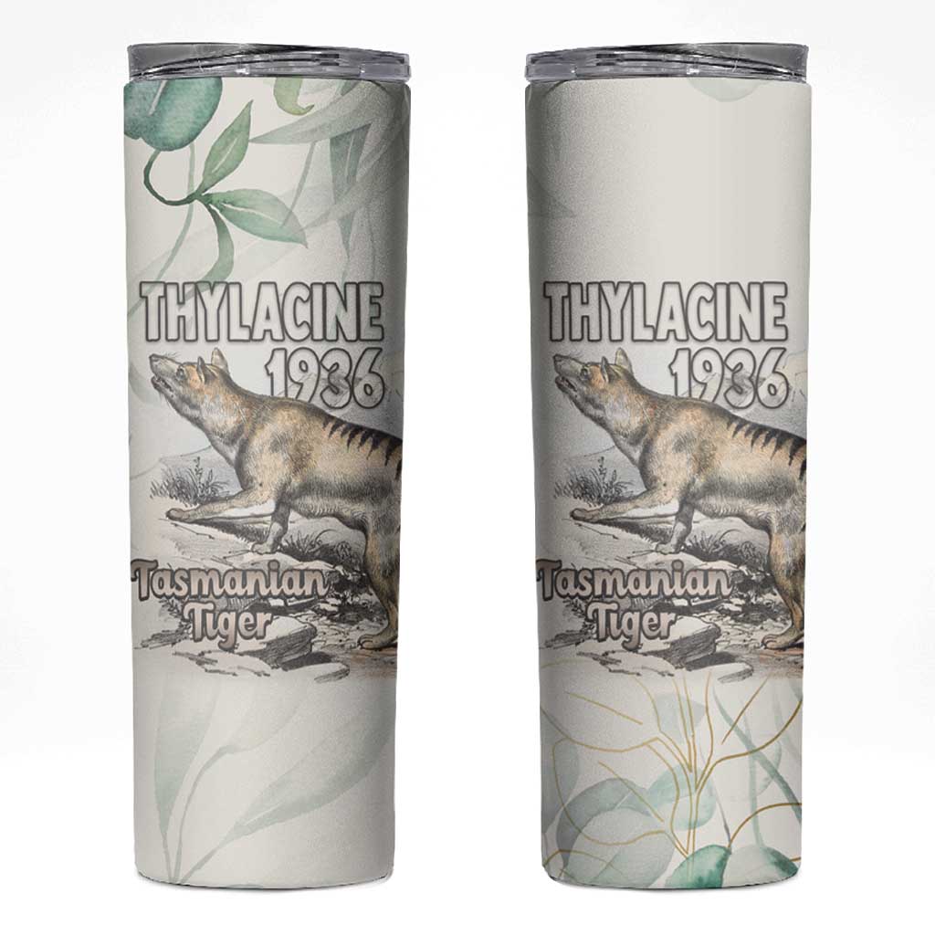 Australia Tasmanian Tiger Skinny Tumbler Memorial 1936 Thylacine - Aussie Hoodie