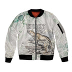 Australia Tasmanian Tiger Sleeve Zip Bomber Jacket Memorial 1936 Thylacine - Aussie Hoodie