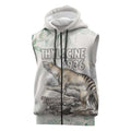 Australia Tasmanian Tiger Sleeveless Zip Hoodie Memorial 1936 Thylacine LT14