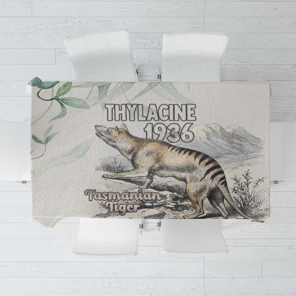 Australia Tasmanian Tiger Tablecloth Memorial 1936 Thylacine - Aussie Hoodie