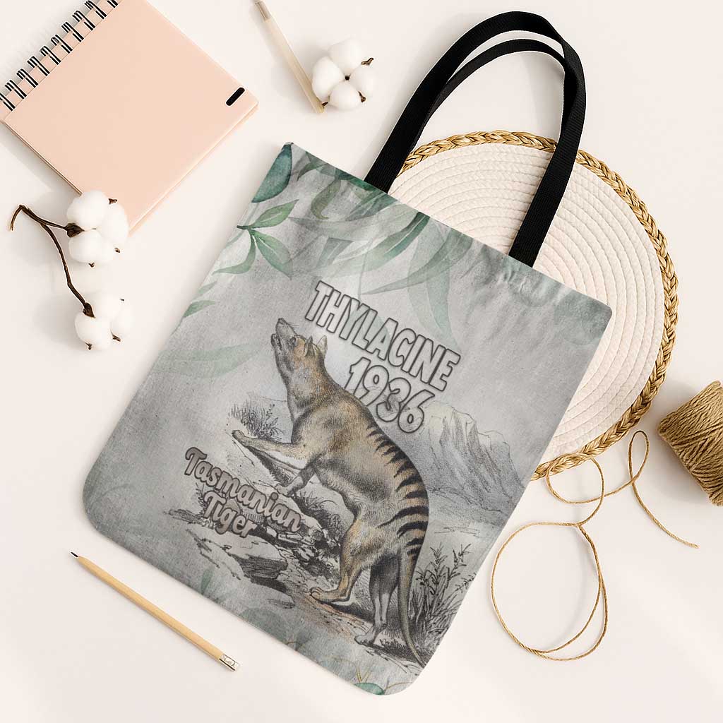 Australia Tasmanian Tiger Tote Bag Memorial 1936 Thylacine - Aussie Hoodie
