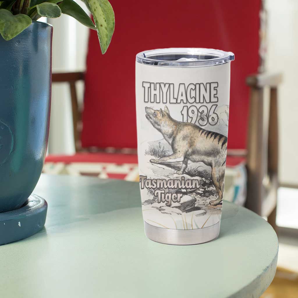 Australia Tasmanian Tiger Tumbler Cup Memorial 1936 Thylacine - Aussie Hoodie