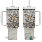 Australia Tasmanian Tiger Tumbler With Handle Memorial 1936 Thylacine - Aussie Hoodie
