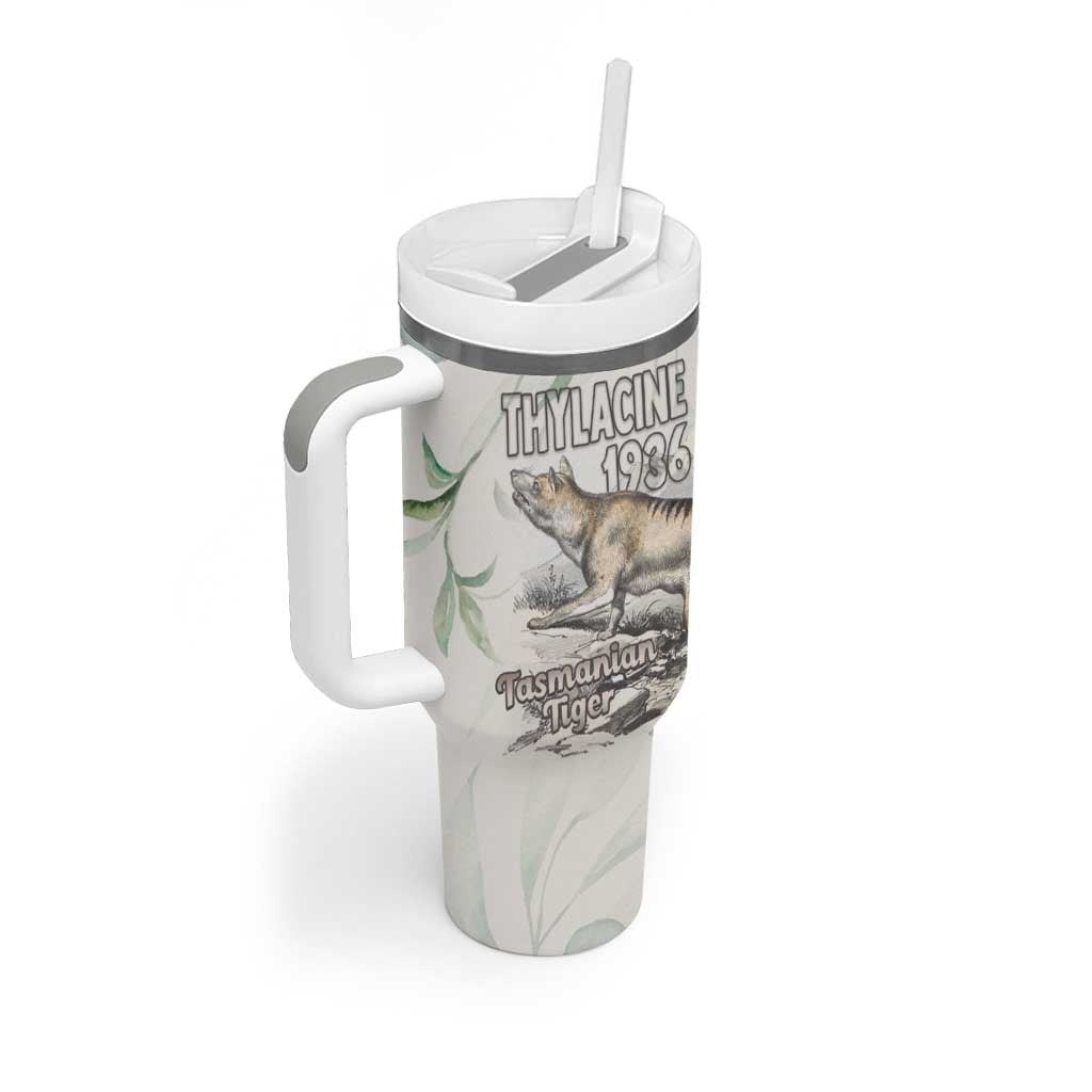 Australia Tasmanian Tiger Tumbler With Handle Memorial 1936 Thylacine - Aussie Hoodie