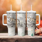Australia Tasmanian Tiger Tumbler With Handle Memorial 1936 Thylacine - Aussie Hoodie