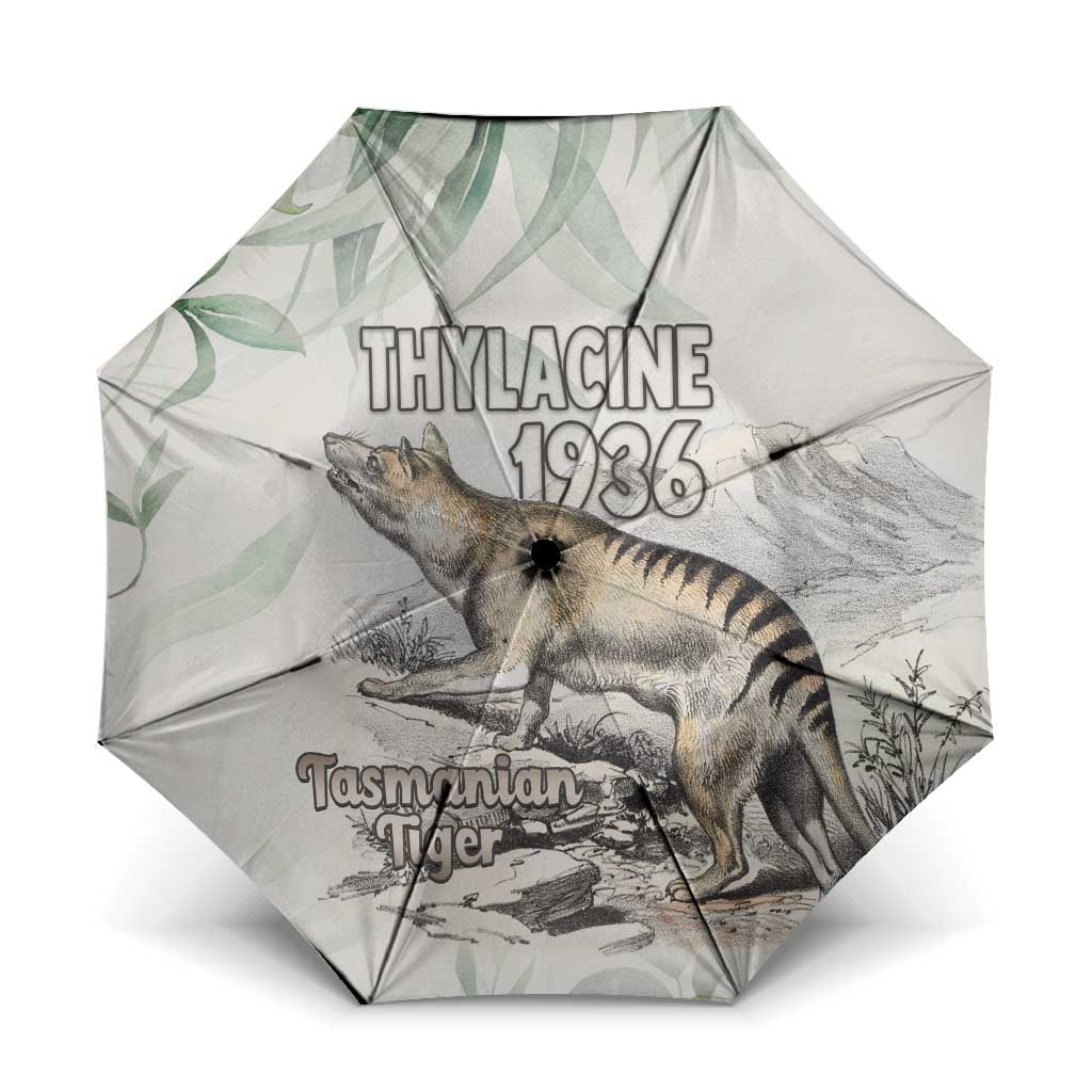 Australia Tasmanian Tiger Umbrella Memorial 1936 Thylacine - Aussie Hoodie