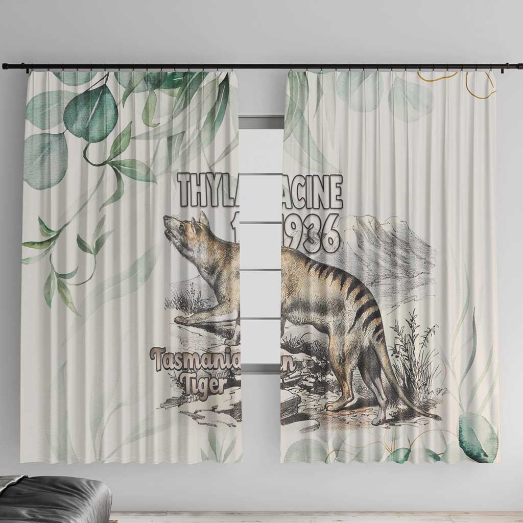 Australia Tasmanian Tiger Window Curtain Memorial 1936 Thylacine - Aussie Hoodie