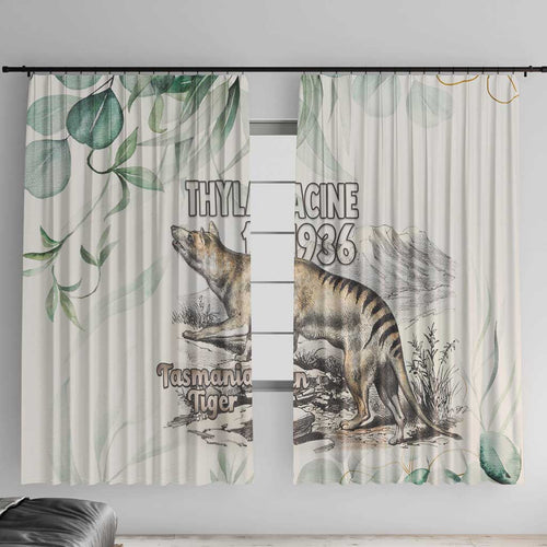 Australia Tasmanian Tiger Window Curtain Memorial 1936 Thylacine - Aussie Hoodie