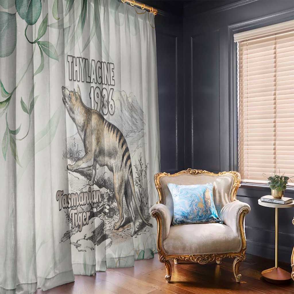 Australia Tasmanian Tiger Window Curtain Memorial 1936 Thylacine - Aussie Hoodie