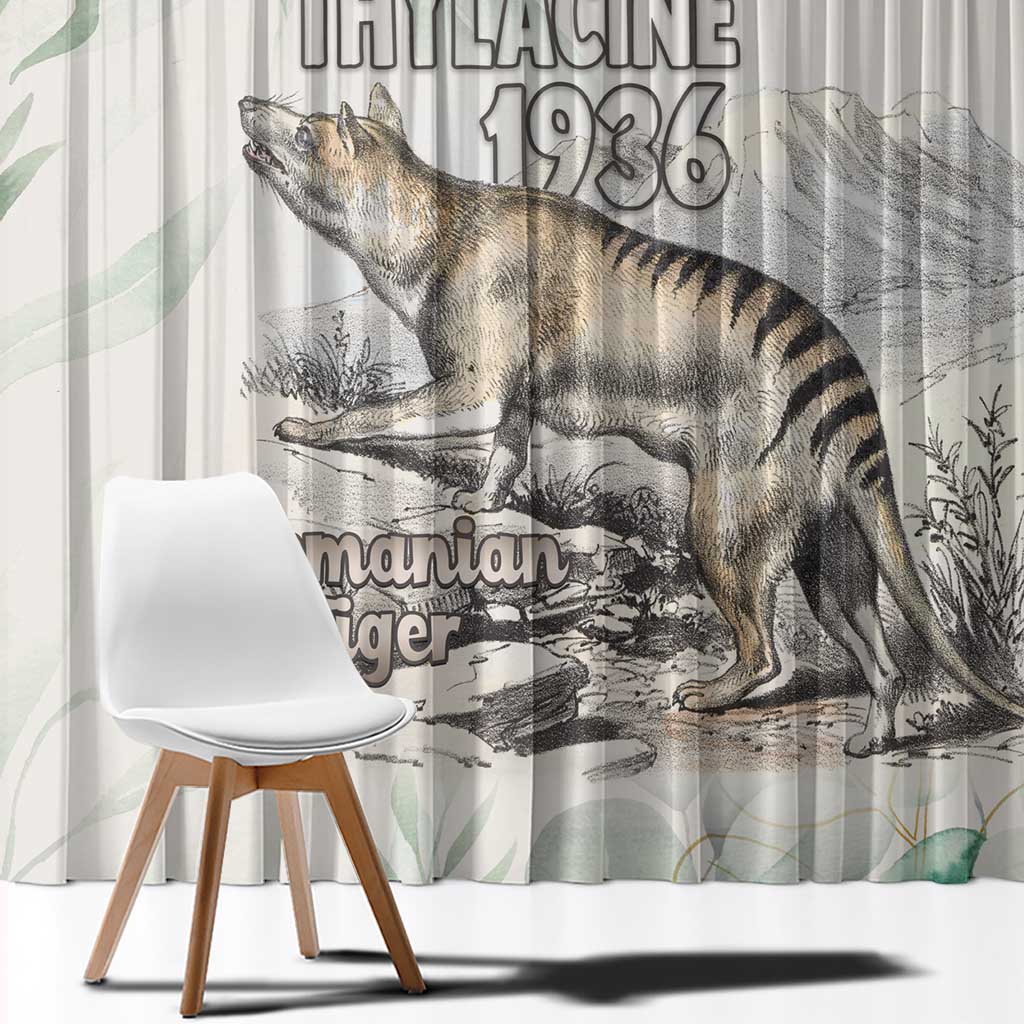 Australia Tasmanian Tiger Window Curtain Memorial 1936 Thylacine - Aussie Hoodie