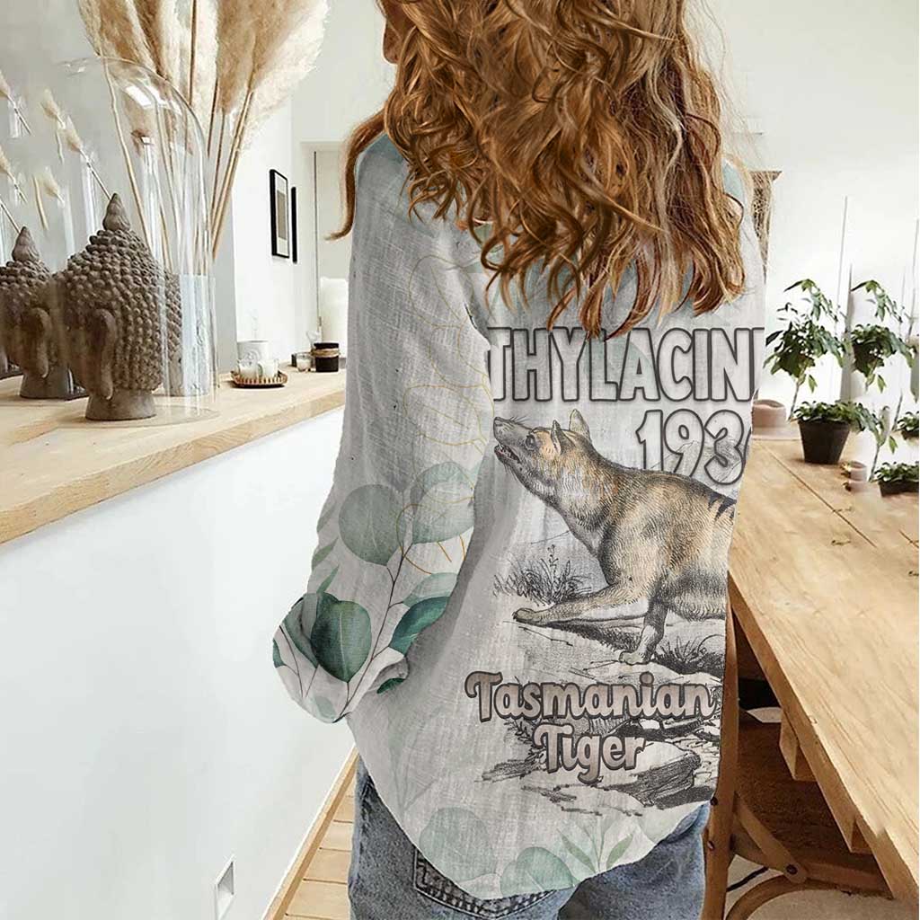 Australia Tasmanian Tiger Women Casual Shirt Memorial 1936 Thylacine - Aussie Hoodie