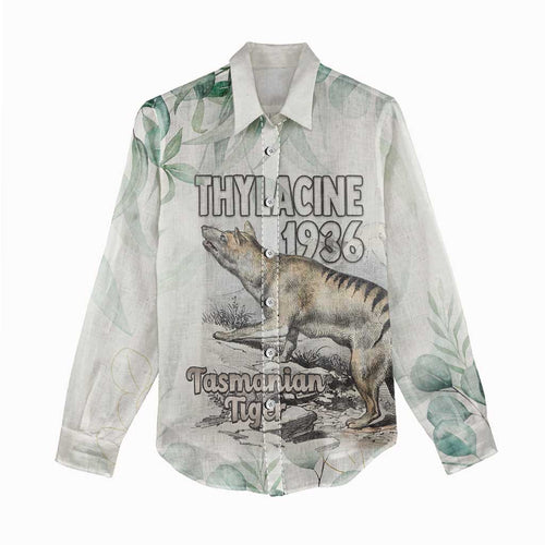 Australia Tasmanian Tiger Women Casual Shirt Memorial 1936 Thylacine - Aussie Hoodie