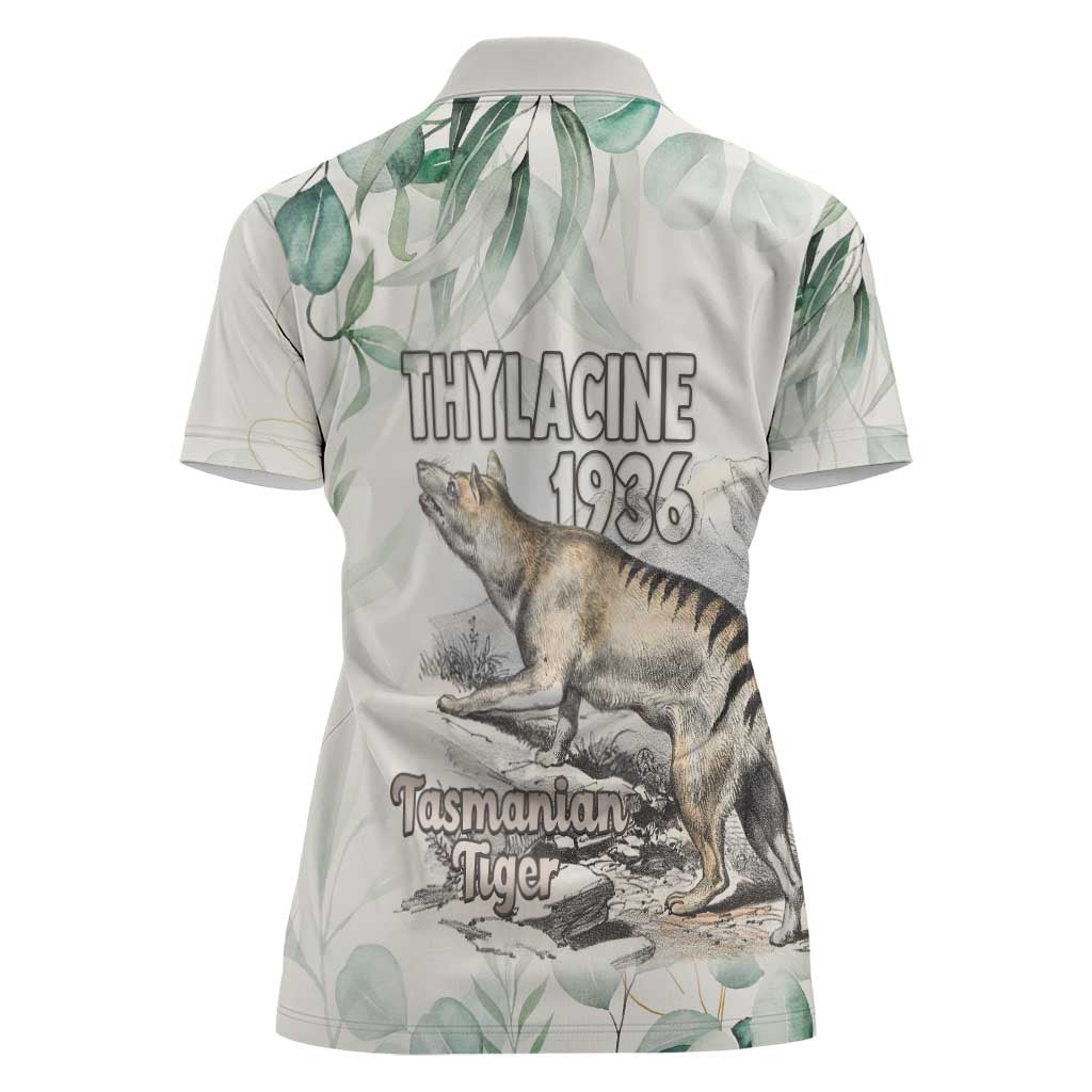 Australia Tasmanian Tiger Women Polo Shirt Memorial 1936 Thylacine - Aussie Hoodie