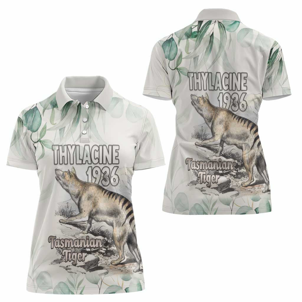 Australia Tasmanian Tiger Women Polo Shirt Memorial 1936 Thylacine - Aussie Hoodie