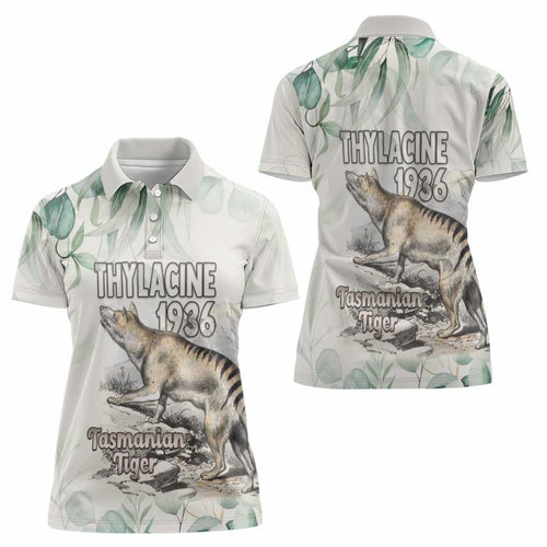 Australia Tasmanian Tiger Women Polo Shirt Memorial 1936 Thylacine - Aussie Hoodie