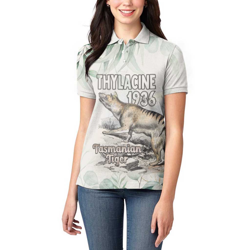 Australia Tasmanian Tiger Women Polo Shirt Memorial 1936 Thylacine - Aussie Hoodie