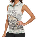 Australia Tasmanian Tiger Women Sleeveless Polo Shirt Memorial 1936 Thylacine - Aussie Hoodie
