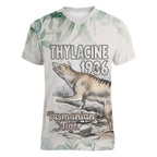 Australia Tasmanian Tiger Women V-Neck T-Shirt Memorial 1936 Thylacine - Aussie Hoodie