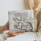 Australia Tasmanian Tiger Wrapping Paper Memorial 1936 Thylacine - Aussie Hoodie