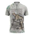 Australia Tasmanian Tiger Zipper Polo Shirt Memorial 1936 Thylacine - Aussie Hoodie