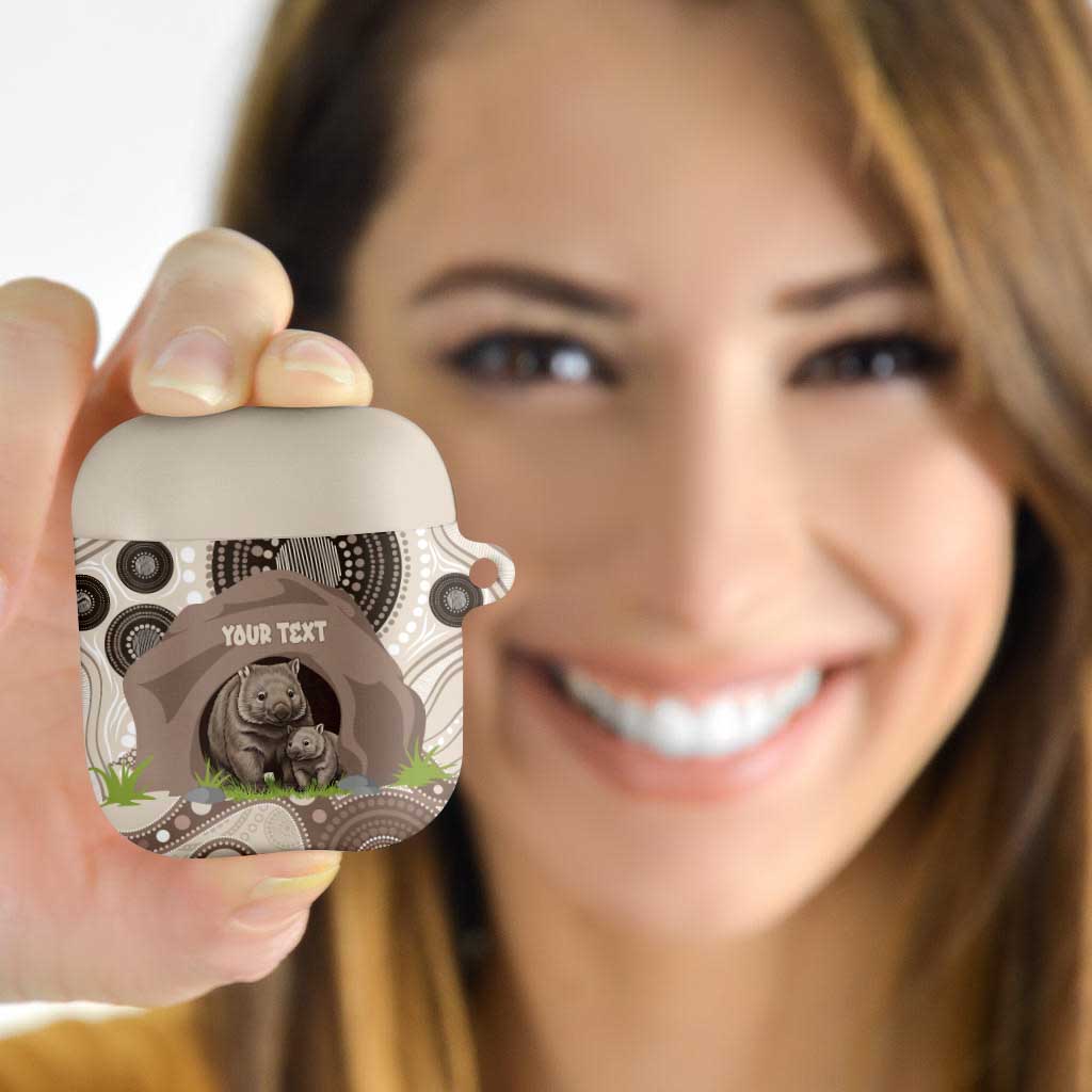 Personalised Australia Wombat AirPods Case Welcome To Our Home Aboriginal Art - Aussie Hoodie