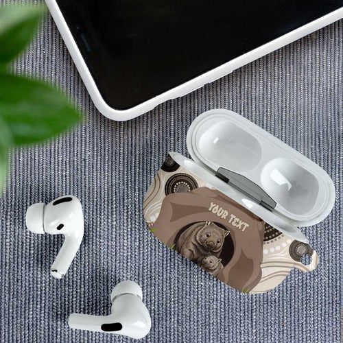 Personalised Australia Wombat AirPods Case Welcome To Our Home Aboriginal Art - Aussie Hoodie