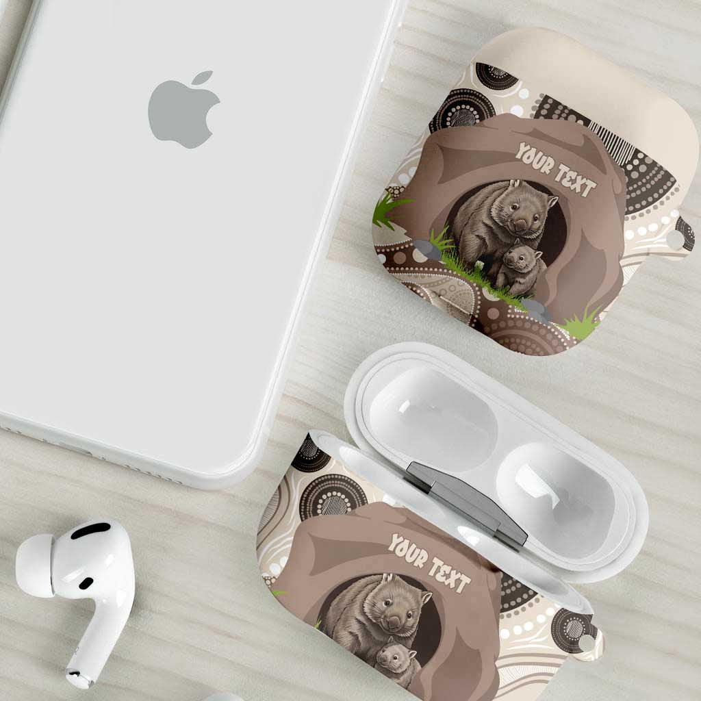 Personalised Australia Wombat AirPods Case Welcome To Our Home Aboriginal Art - Aussie Hoodie