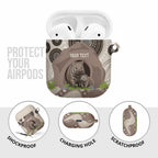 Personalised Australia Wombat AirPods Case Welcome To Our Home Aboriginal Art - Aussie Hoodie