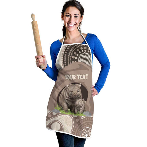 Personalised Australia Wombat Apron Welcome To Our Home Aboriginal Art - Aussie Hoodie