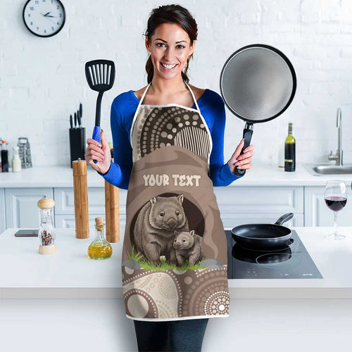 Personalised Australia Wombat Apron Welcome To Our Home Aboriginal Art - Aussie Hoodie