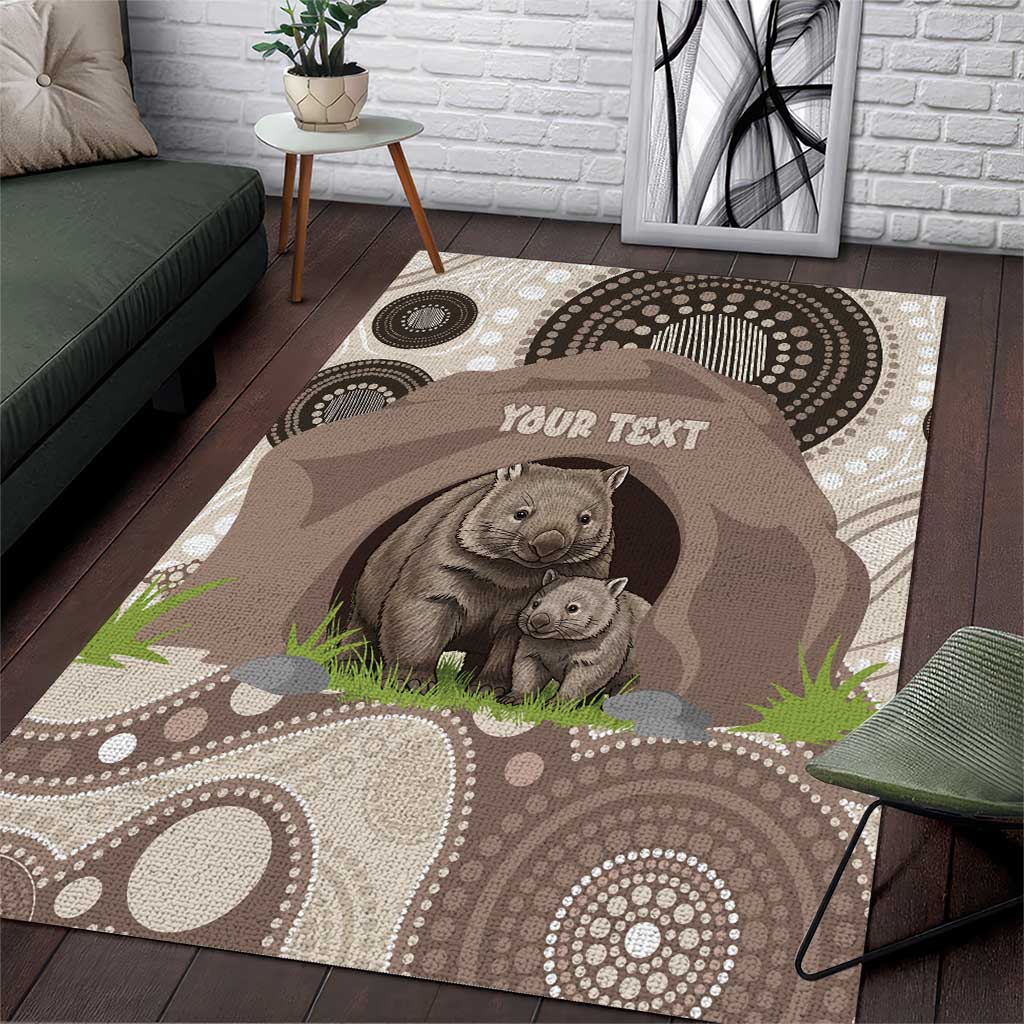 Personalised Australia Wombat Area Rug Welcome To Our Home Aboriginal Art - Aussie Hoodie