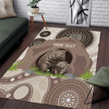 Personalised Australia Wombat Area Rug Welcome To Our Home Aboriginal Art - Aussie Hoodie
