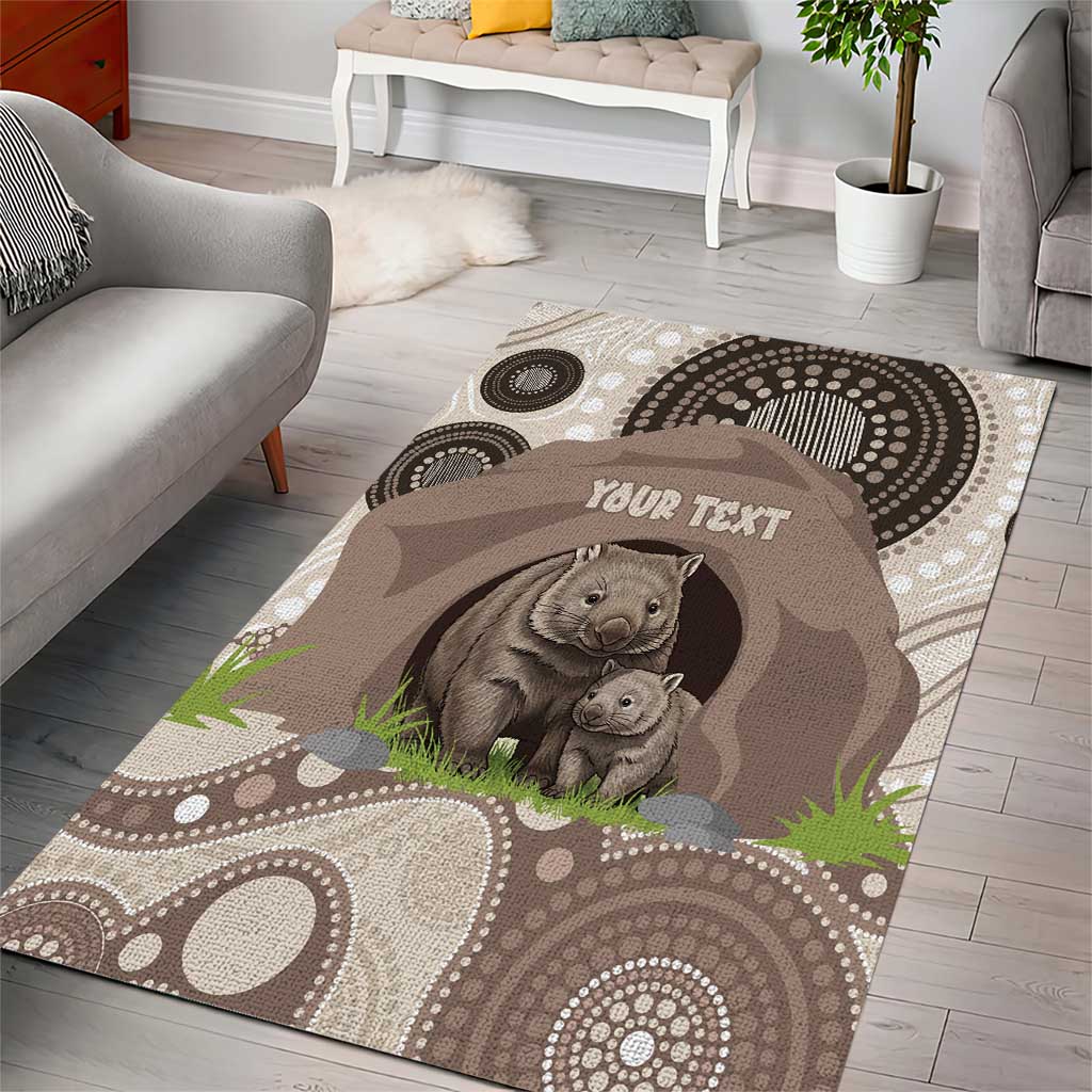 Personalised Australia Wombat Area Rug Welcome To Our Home Aboriginal Art - Aussie Hoodie