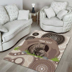Personalised Australia Wombat Area Rug Welcome To Our Home Aboriginal Art - Aussie Hoodie