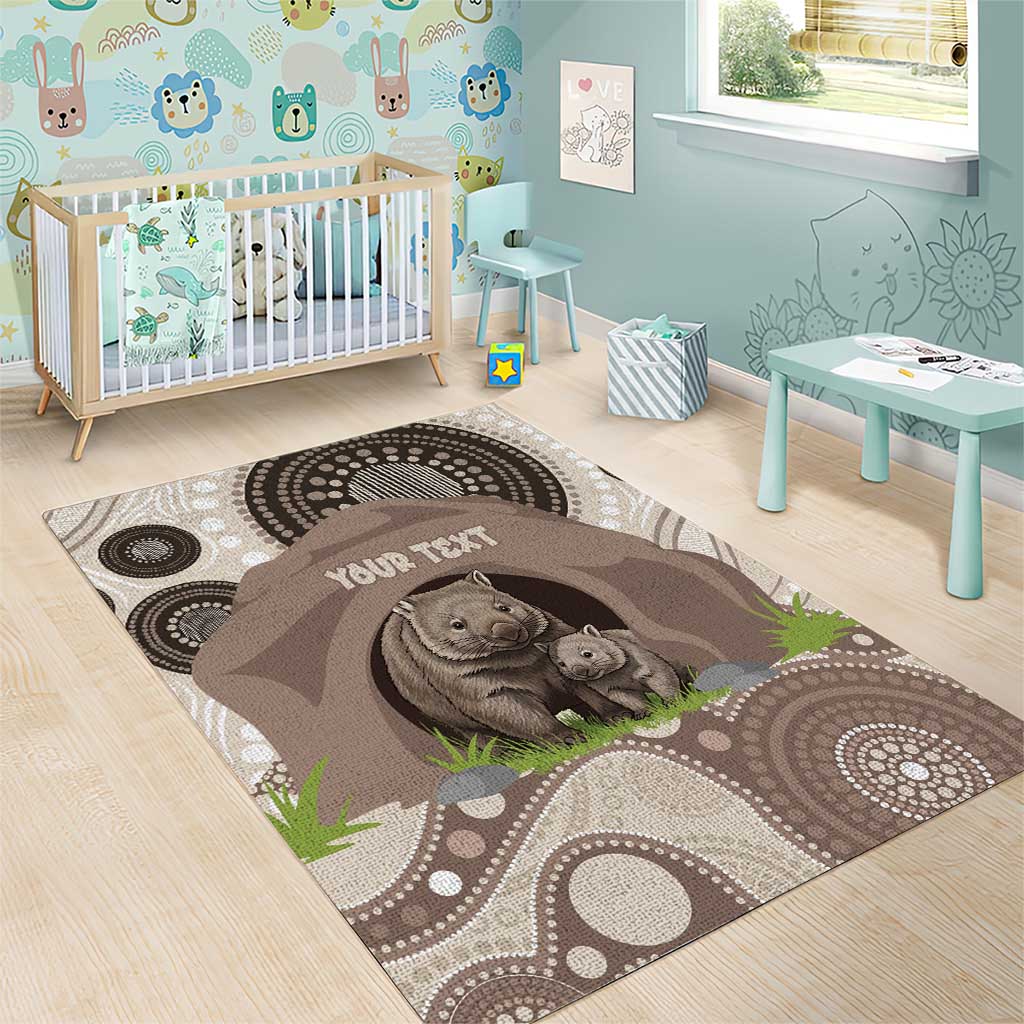 Personalised Australia Wombat Area Rug Welcome To Our Home Aboriginal Art - Aussie Hoodie