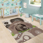 Personalised Australia Wombat Area Rug Welcome To Our Home Aboriginal Art - Aussie Hoodie