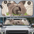 Personalised Australia Wombat Auto Sun Shade Welcome To Our Home Aboriginal Art - Aussie Hoodie